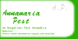 annamaria pest business card